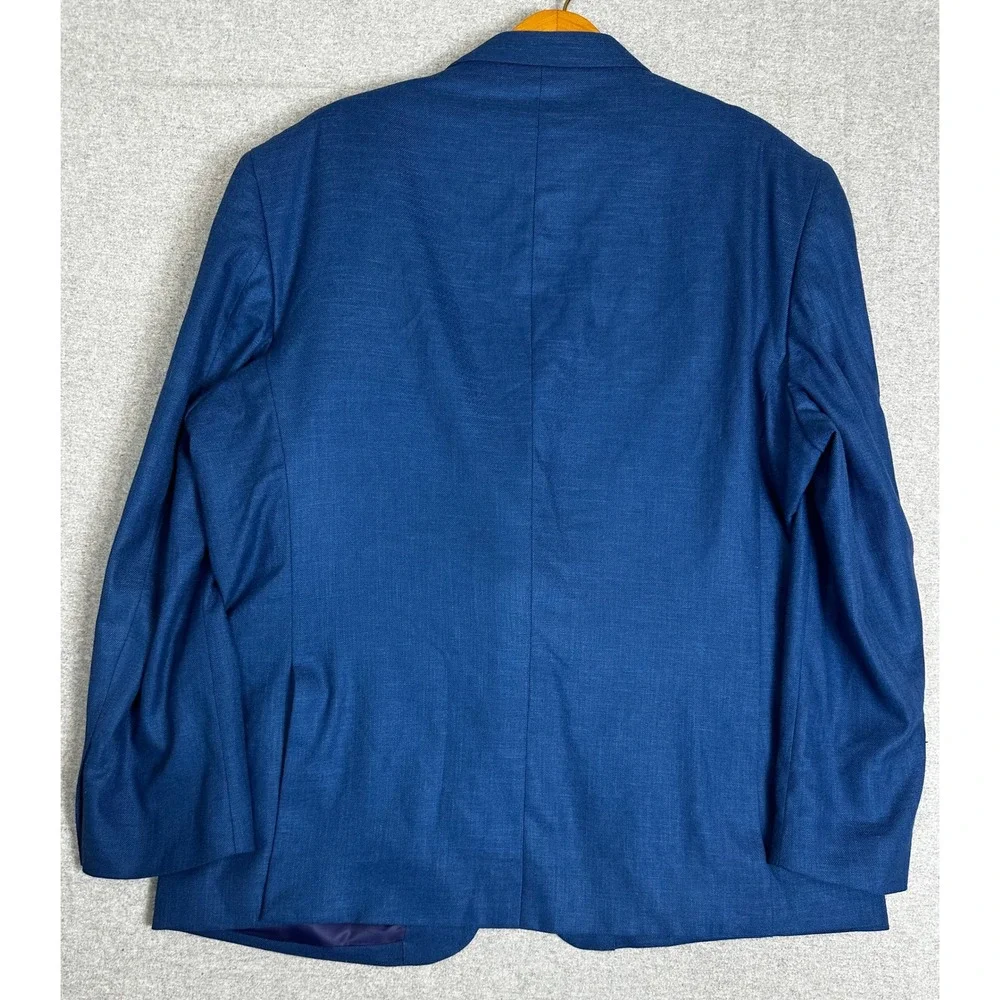 Jos A Bank Blazer Mens 52 Long Blue Comfort Stretch Traditional